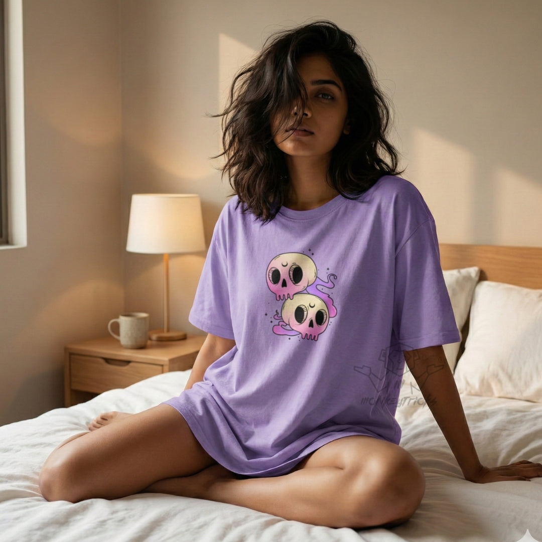 Smokin Skul - Unisex Oversized T-Shirt